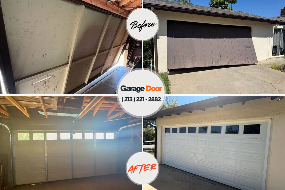 Before and after: garage door repair Windy Hills, KY